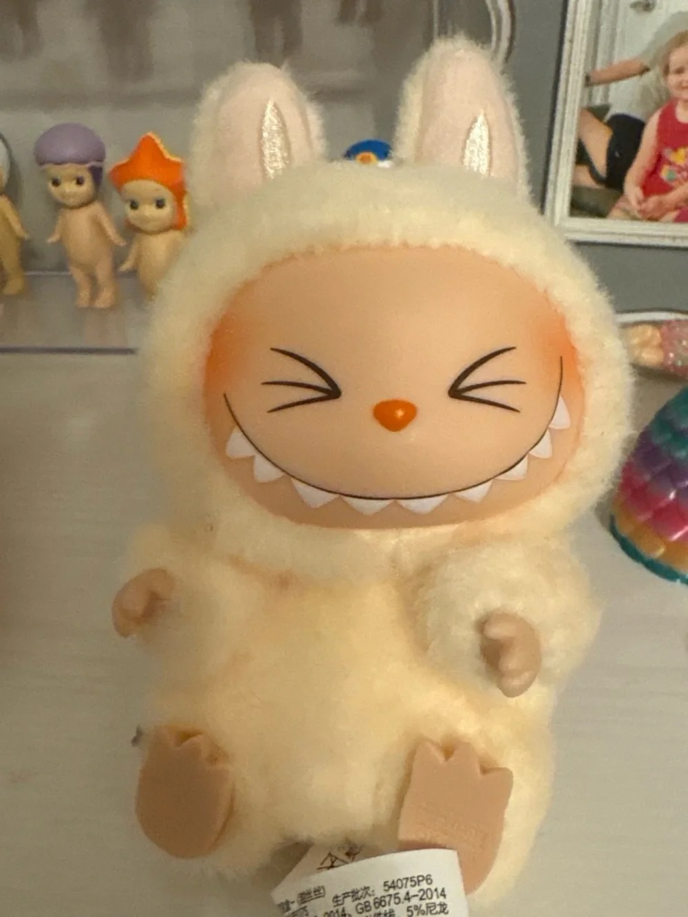 Plush Bunny-Costumed Collectible Doll - Cream